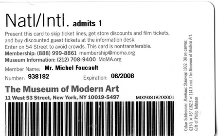 Michel Foucault Letters " MOMA New York - Mediamatic