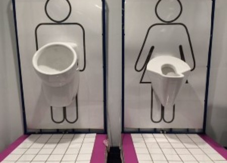 Image result for common toilet room for ladies and gentlemen.